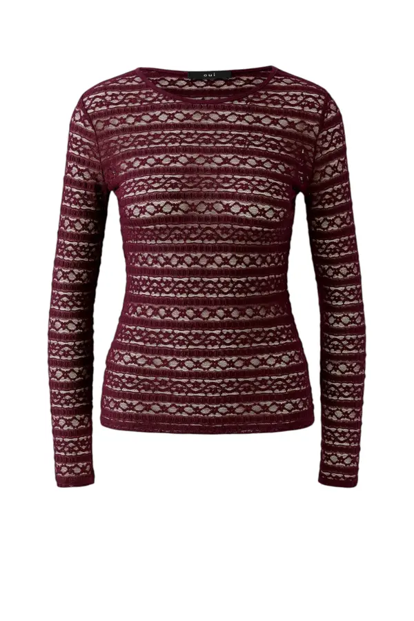 Lace Top - Burgundy