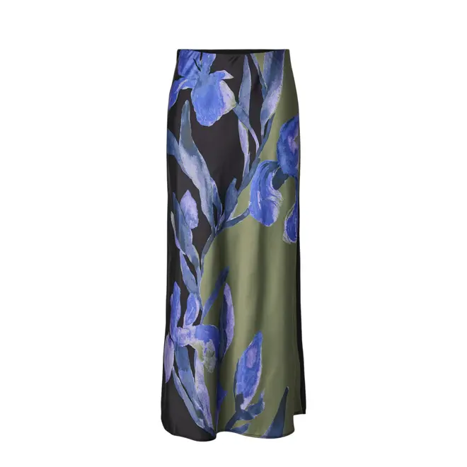 Pella Maxi Skirt S - Black Etira print