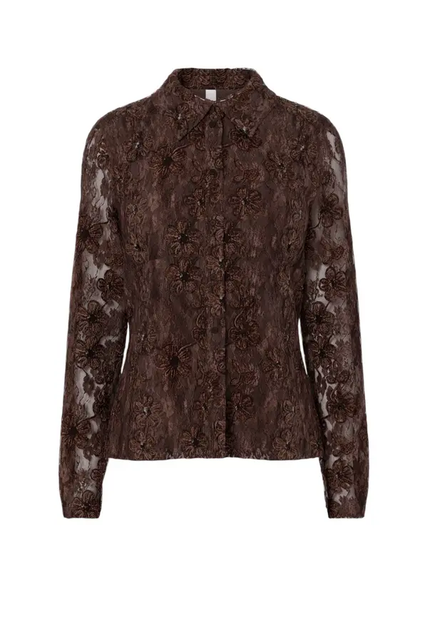 Almina LS Shirt - Coffee Bean