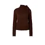 Tilde LS Scarf Knit Pullover S - Coffee Bean