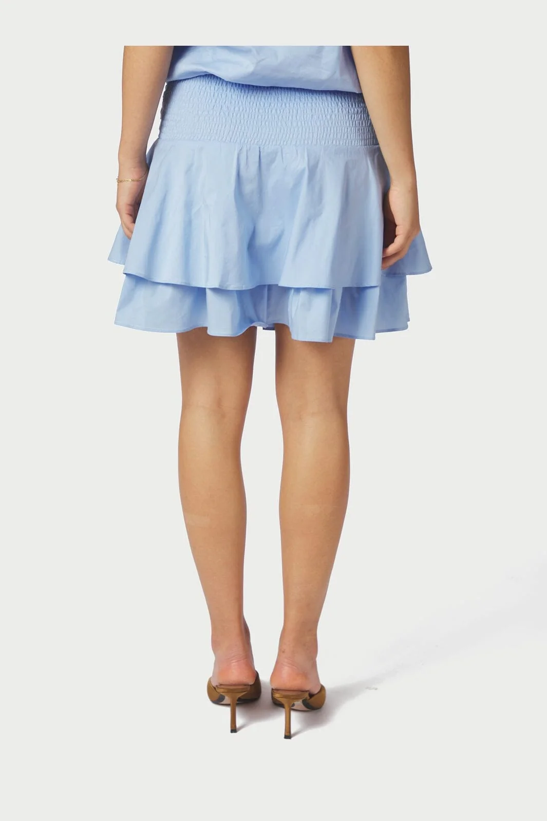 Janie Poplin Skirt - Light Blue
