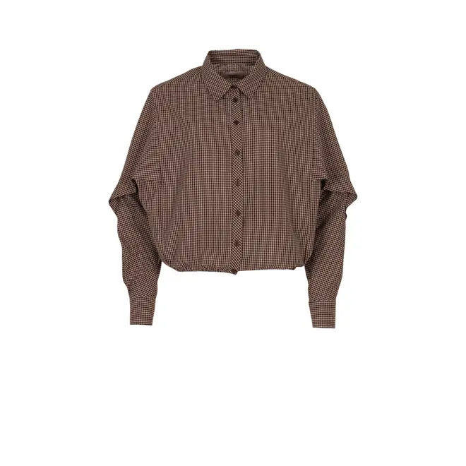 Blair Blouse - Check Brown