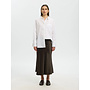 Lena HW Midi Skirt Noos - Dark Brown