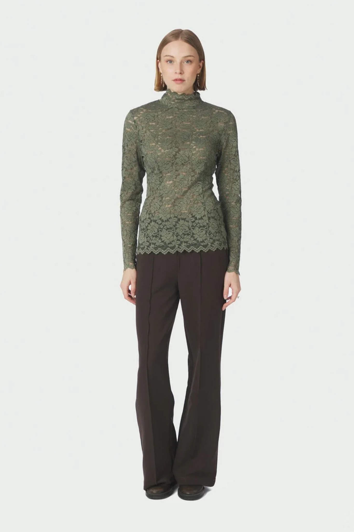 Liza Laceflower Blouse - Cold Army