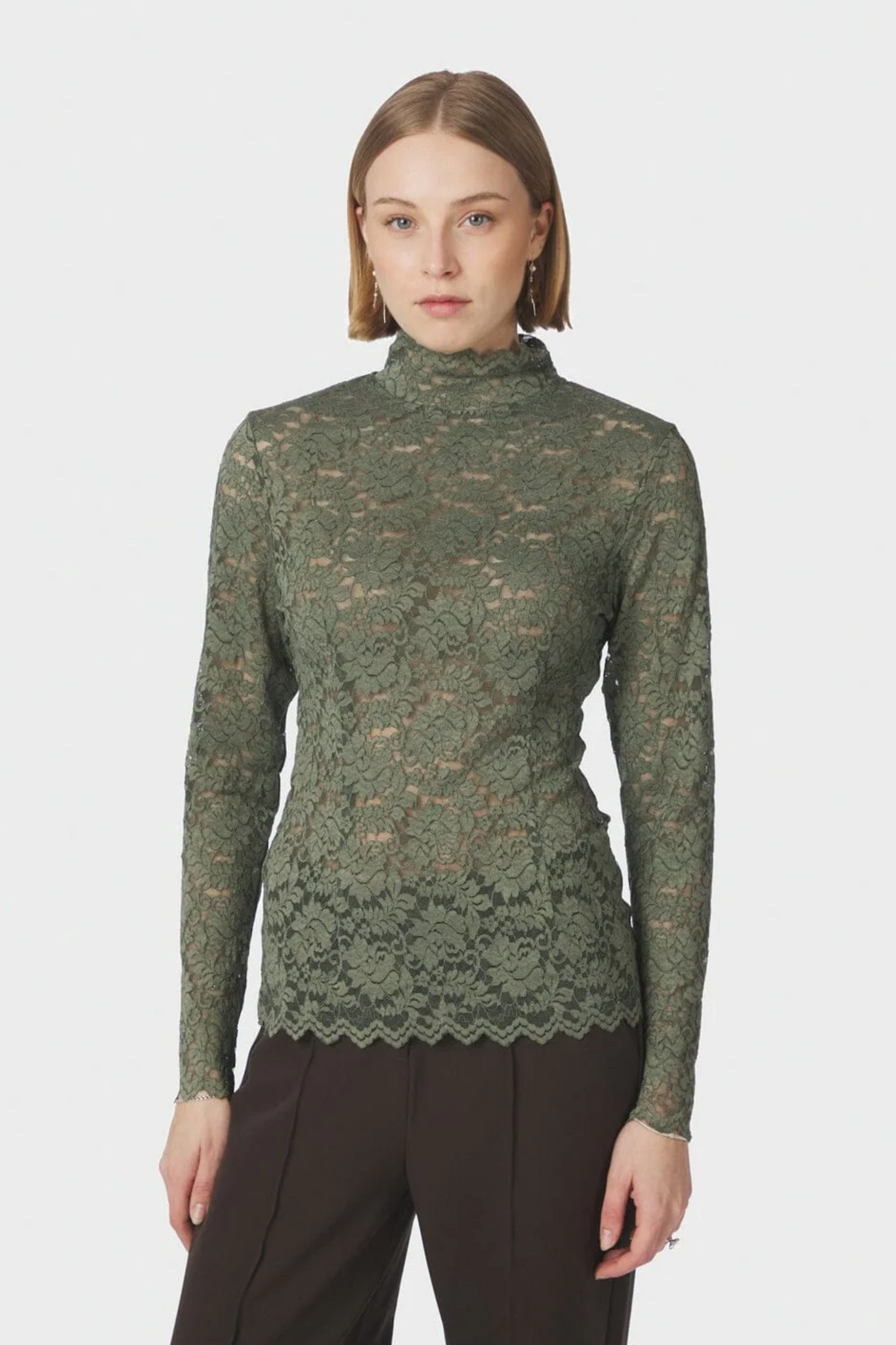 Liza Laceflower Blouse - Cold Army
