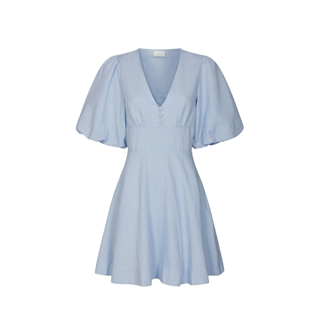 Halli Linen Dress - Light Blue