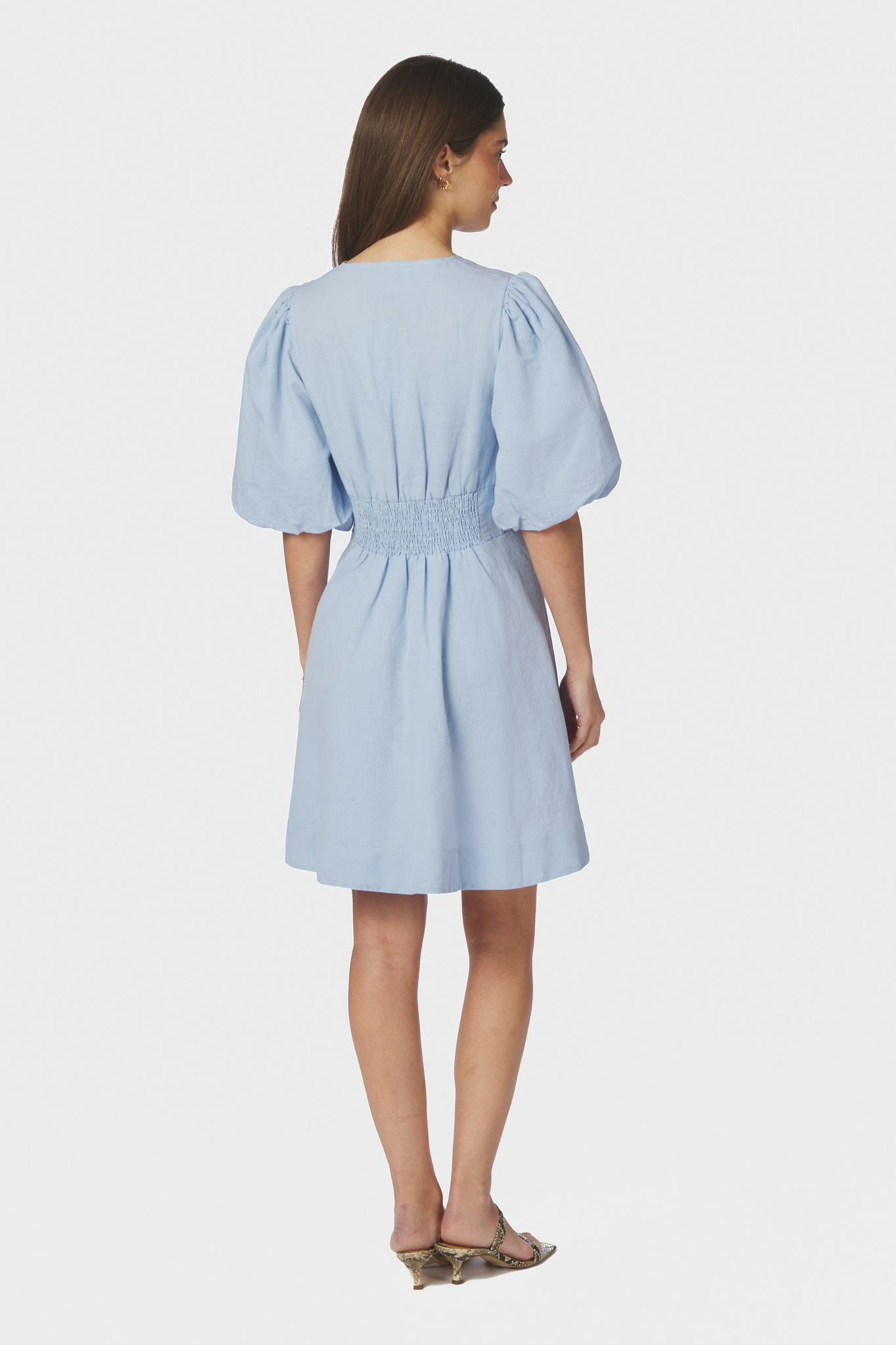 Halli Linen Dress - Light Blue