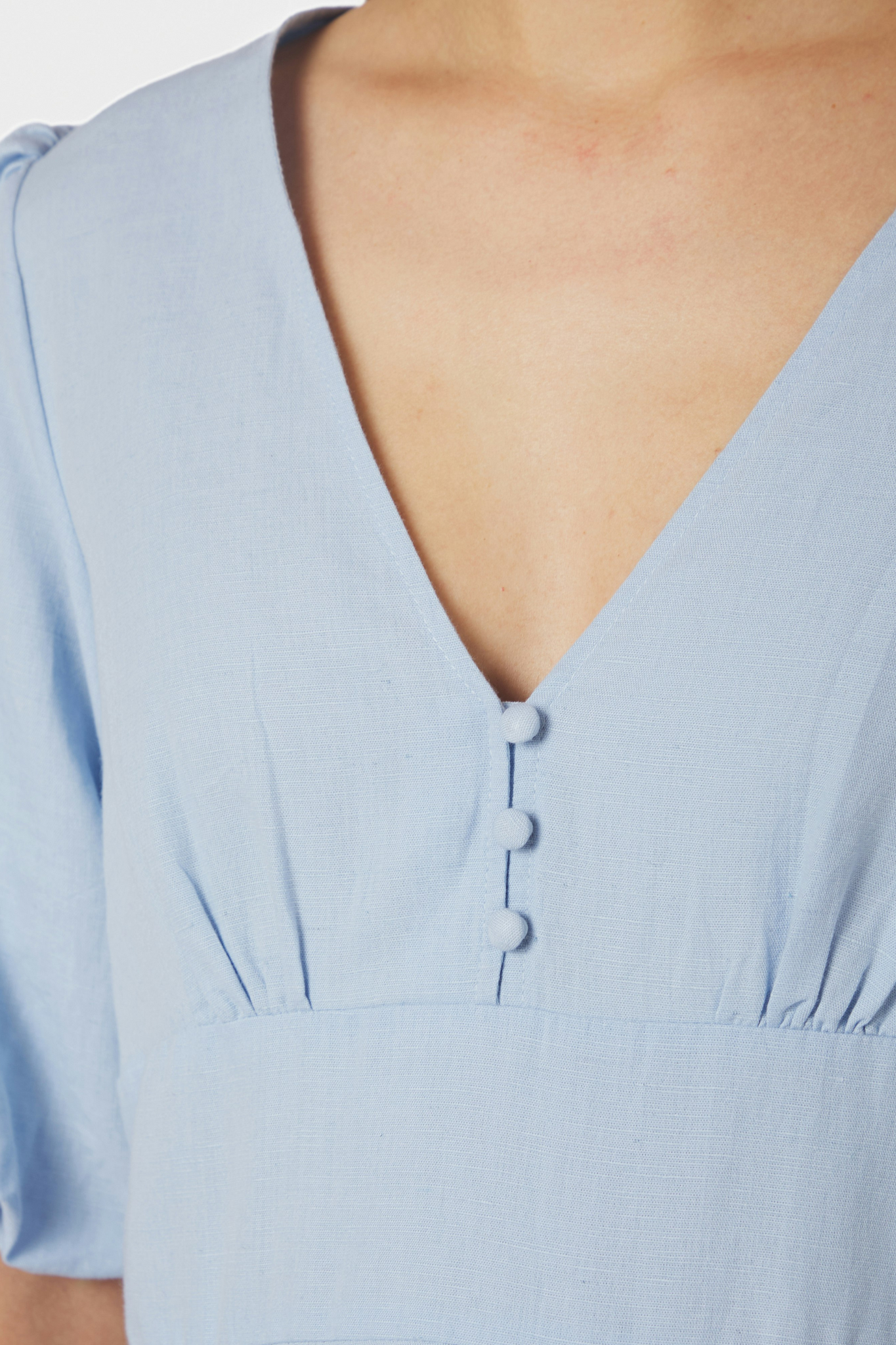 Halli Linen Dress - Light Blue