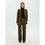 Rita MW Wide Pant Mel Noos - Fir Green Melange