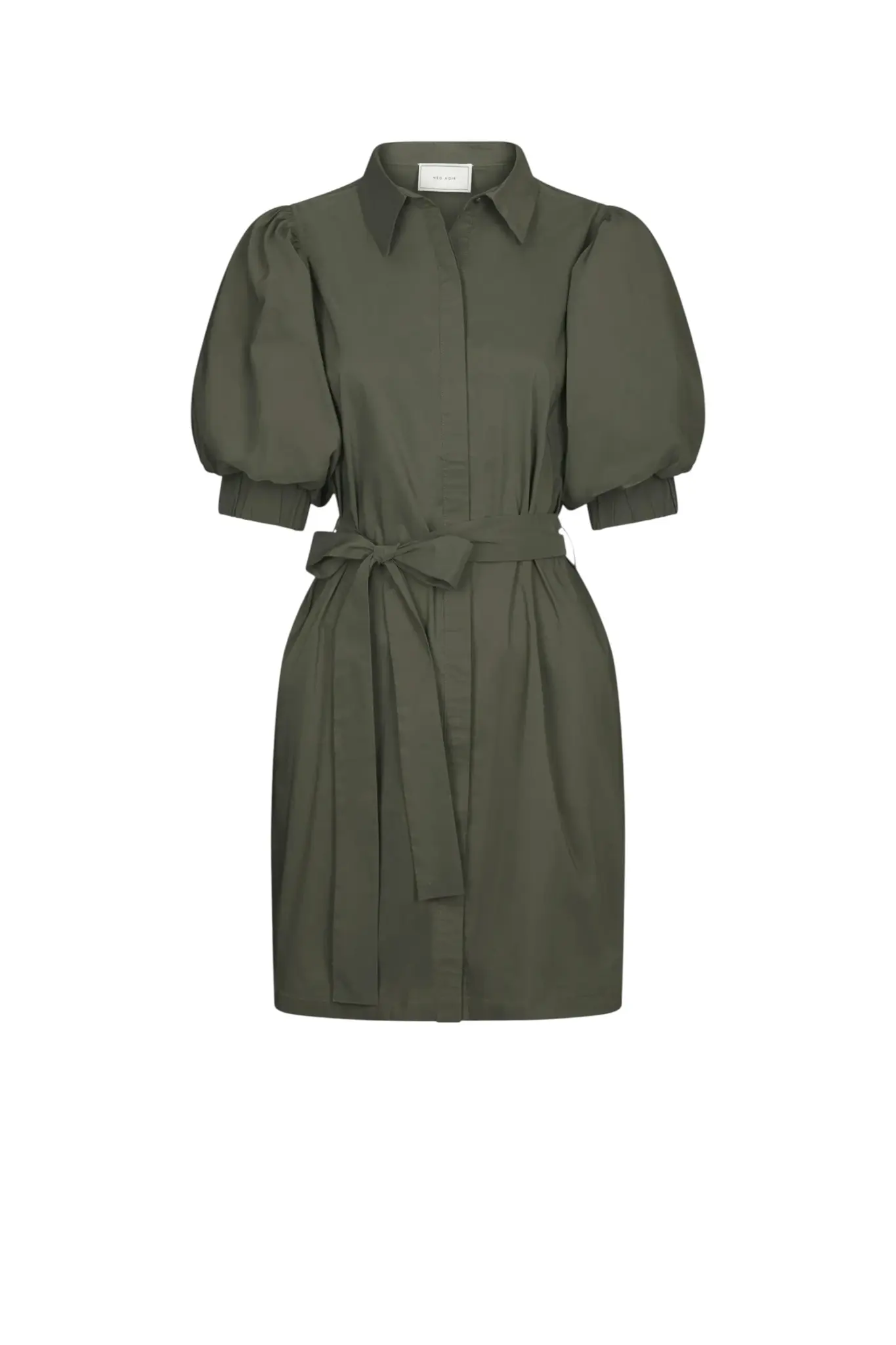 Serene Poplin Dress - Army