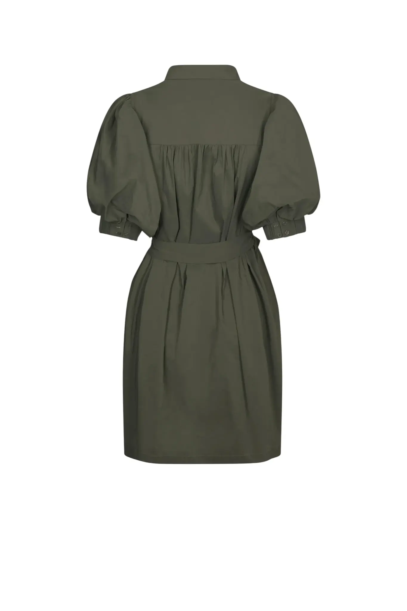 Serene Poplin Dress - Army