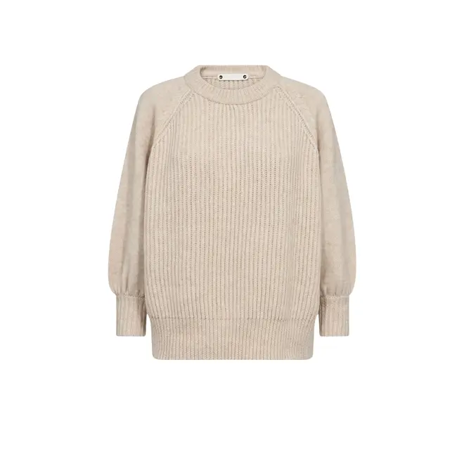 RowCC Puff SS Rib Knit - Creme