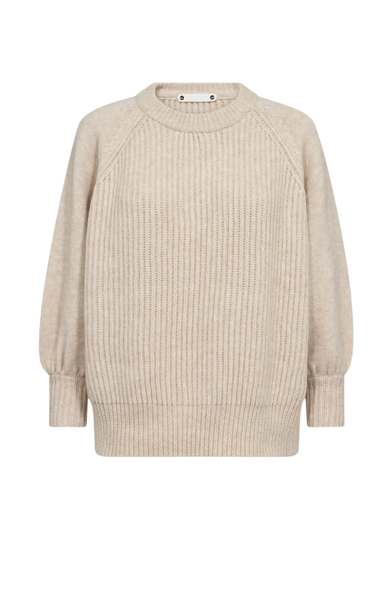 RowCC Puff SS Rib Knit - Creme