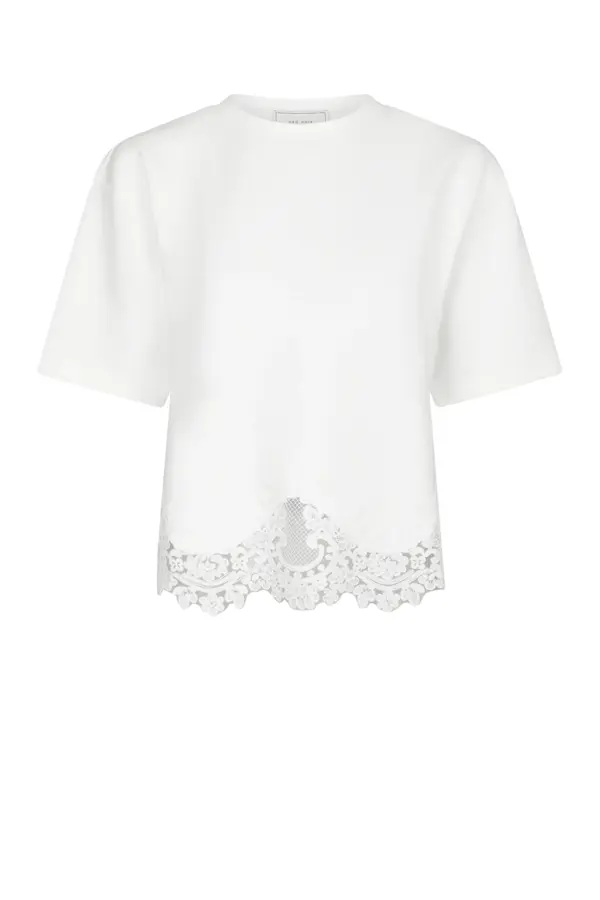 Iria Lace Tee - White