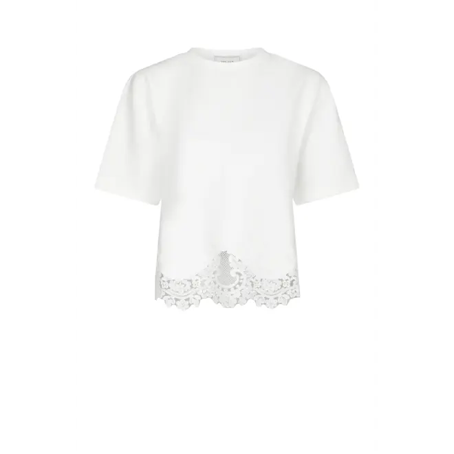 Iria Lace Tee - White