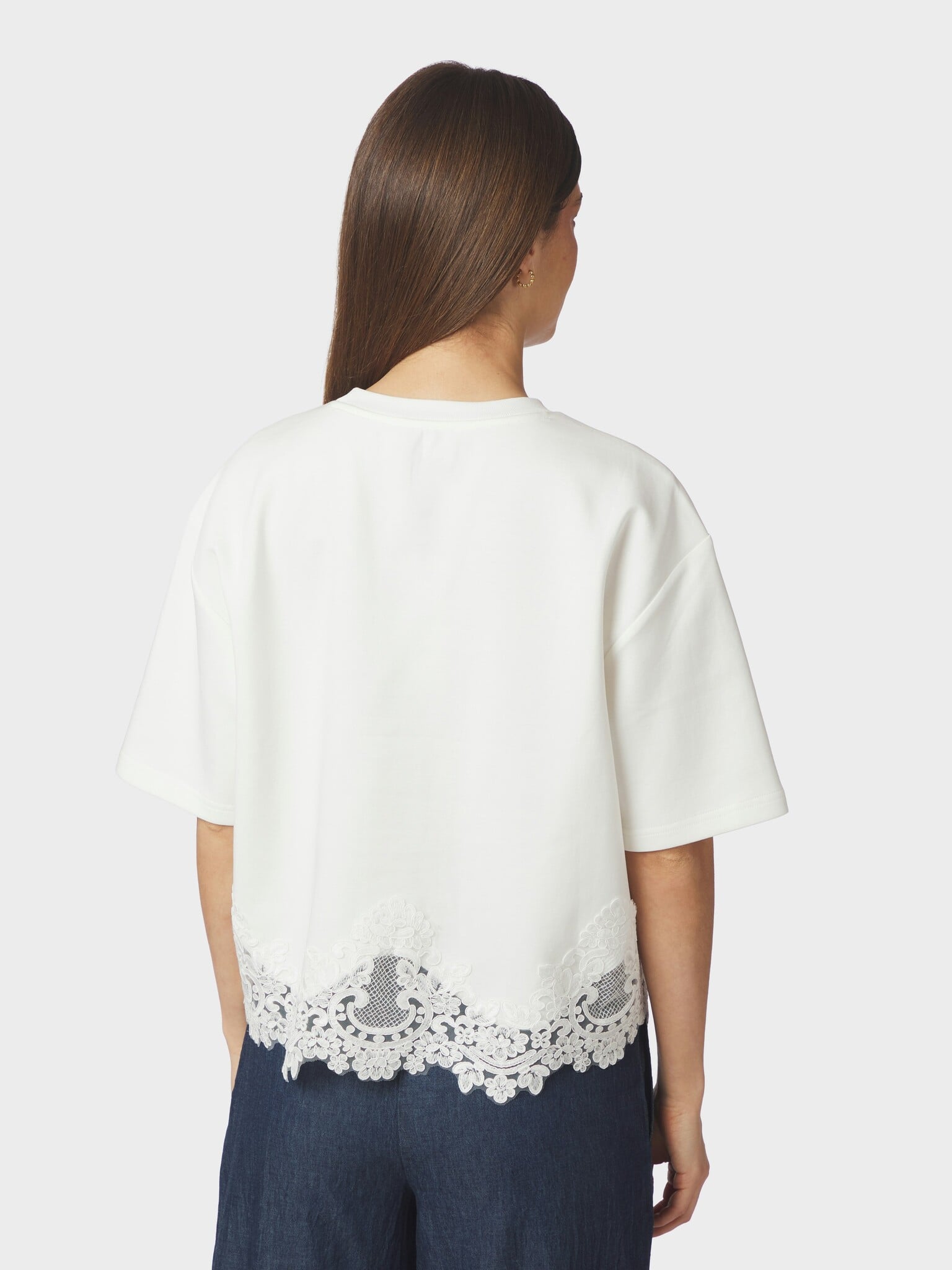 Iria Lace Tee - White