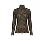 Liza Laceflower Blouse - Chocolate Brown