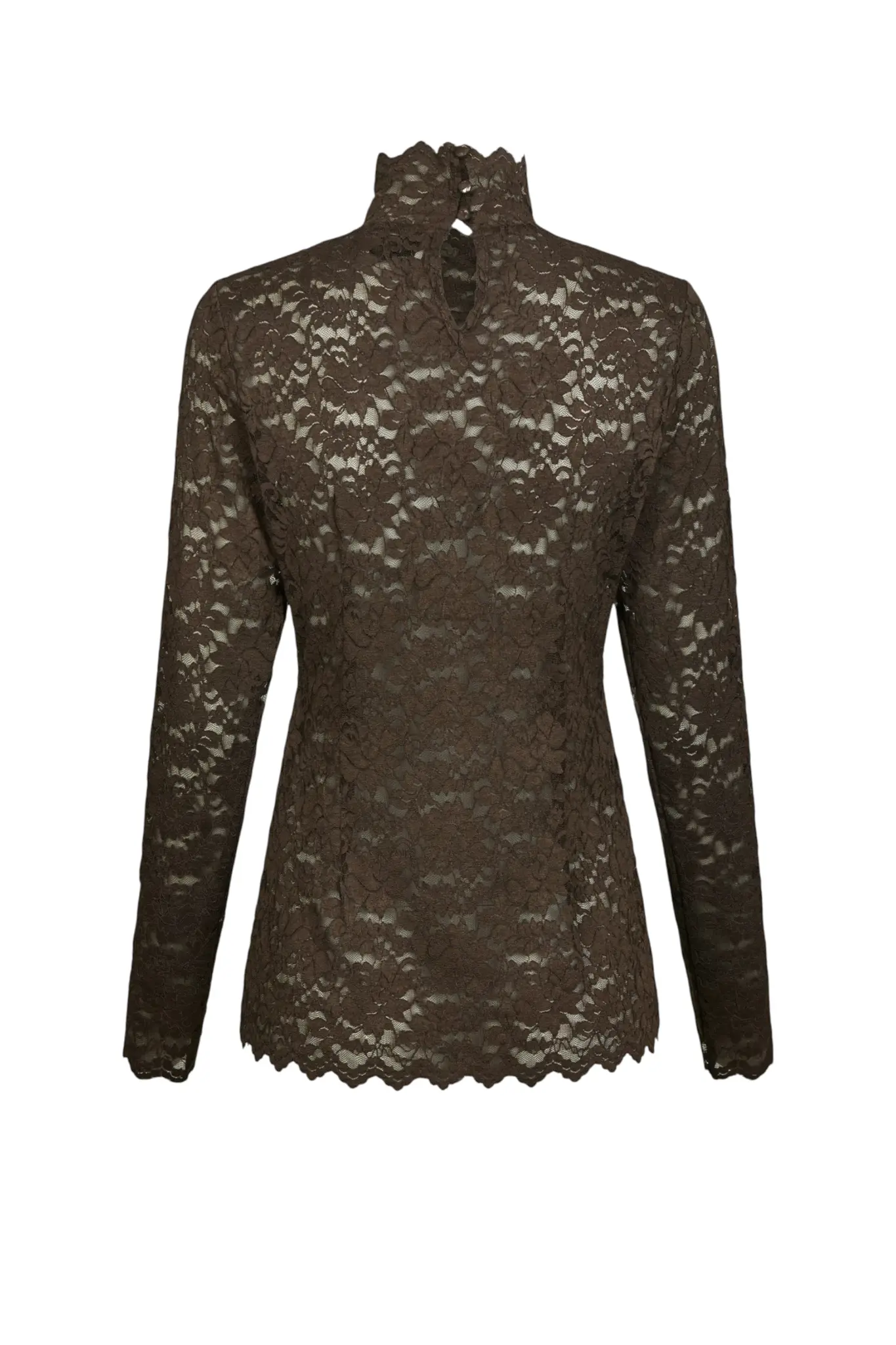 Liza Laceflower Blouse - Chocolate Brown