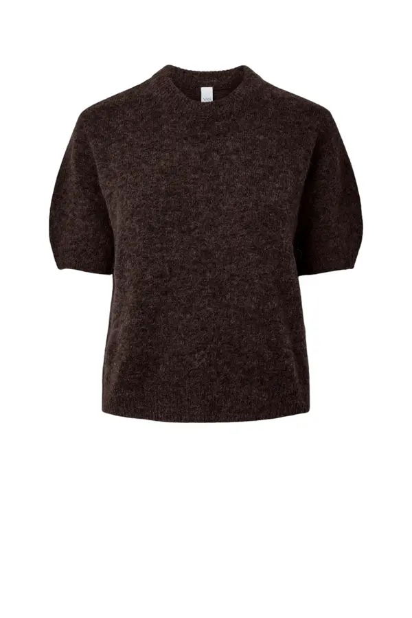 Johi SS Wool Blend Pullover S. Noos - Coffee Bean