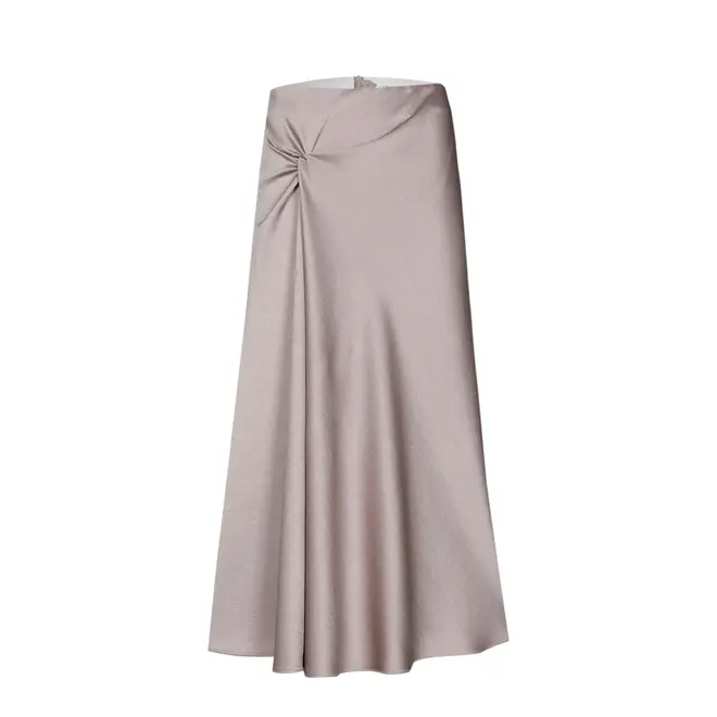 Rokia Midi Skirt - Greige