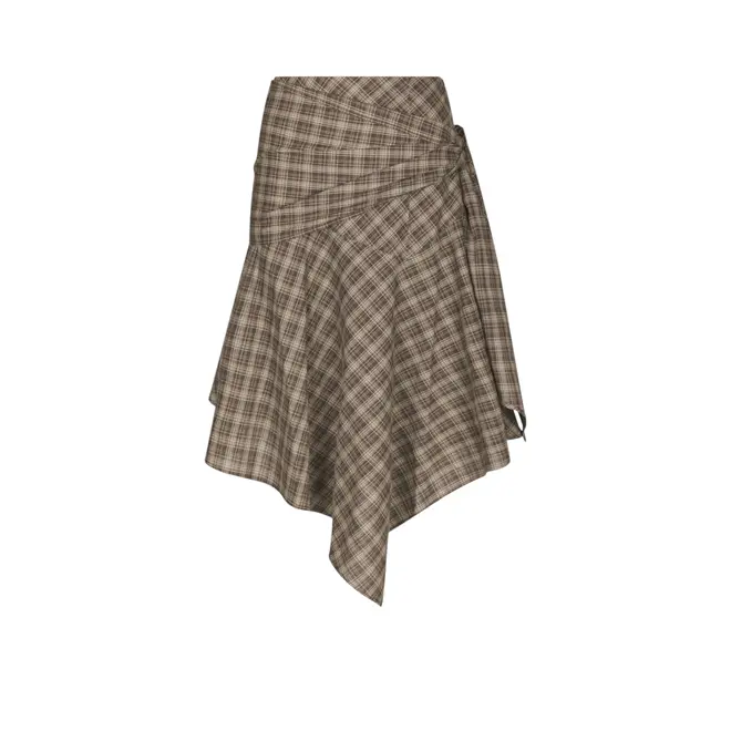 Sabella Check Skirt - Brown Check