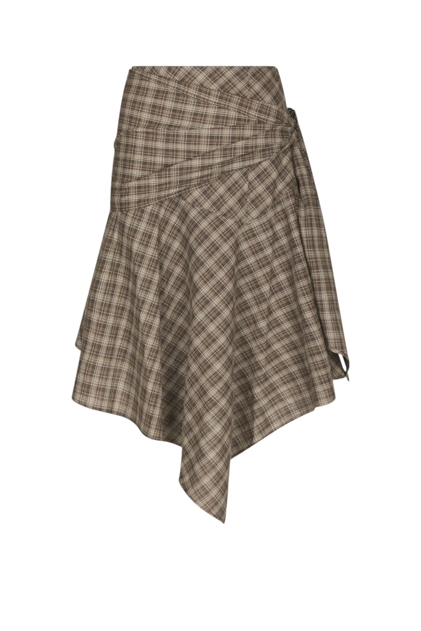 Sabella Check Skirt - Brown Check