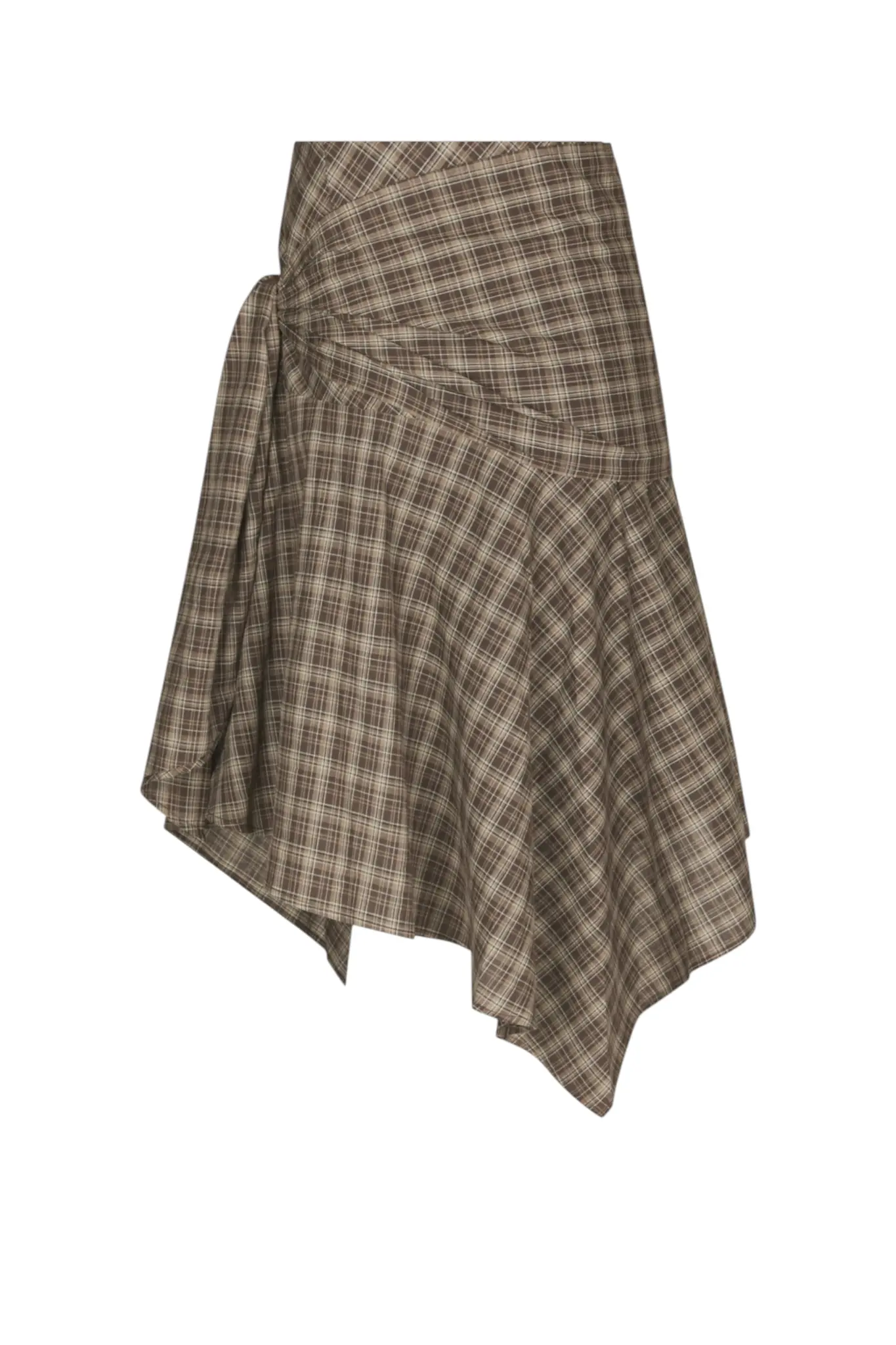 Sabella Check Skirt - Brown Check