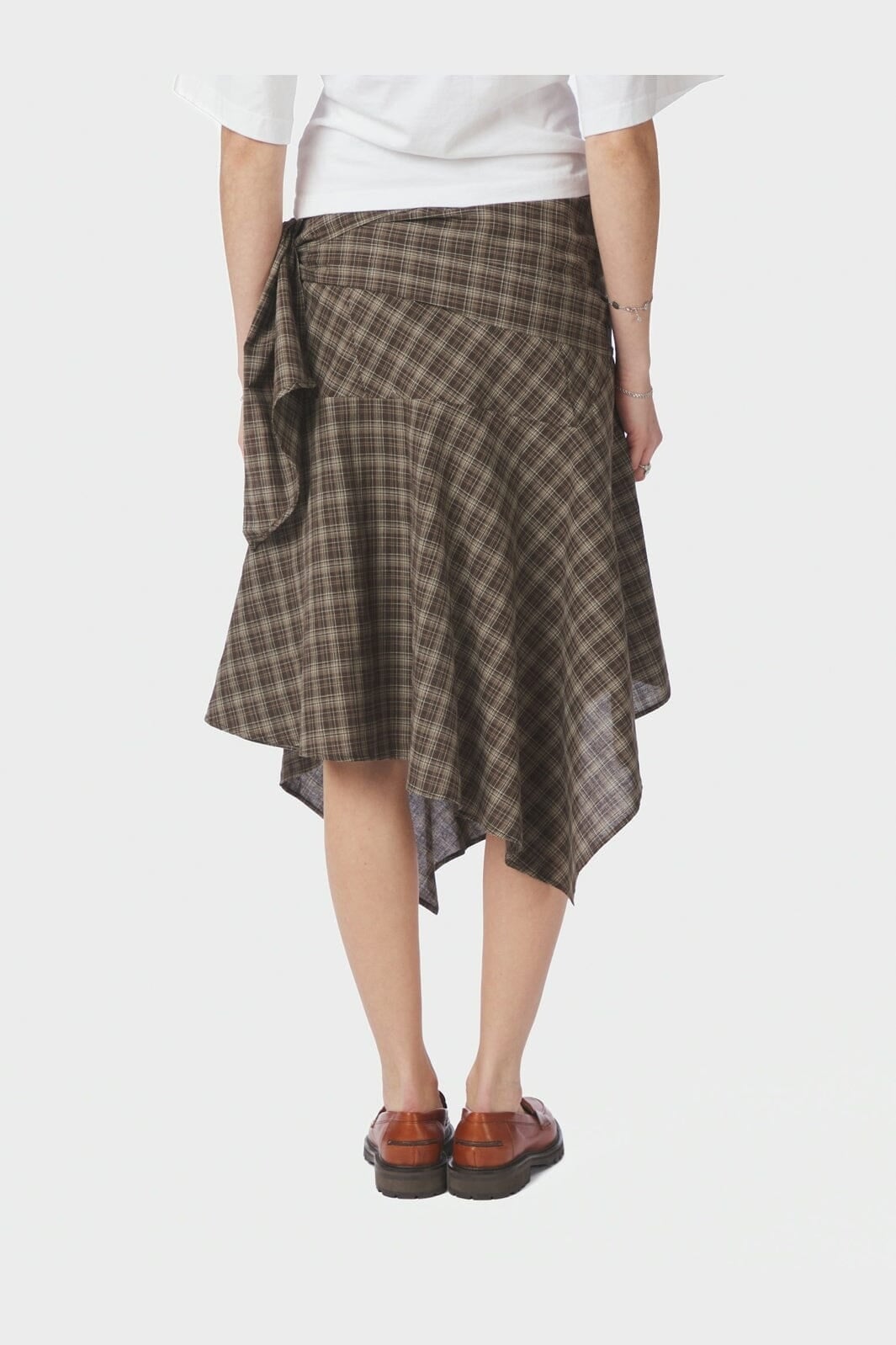 Sabella Check Skirt - Brown Check