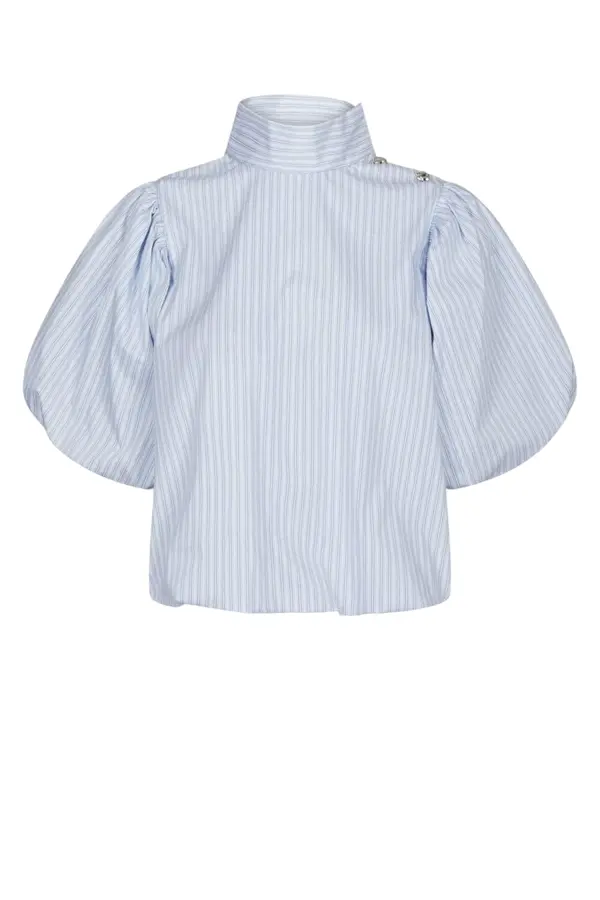 Parisa Strike Blouse - Light Blue
