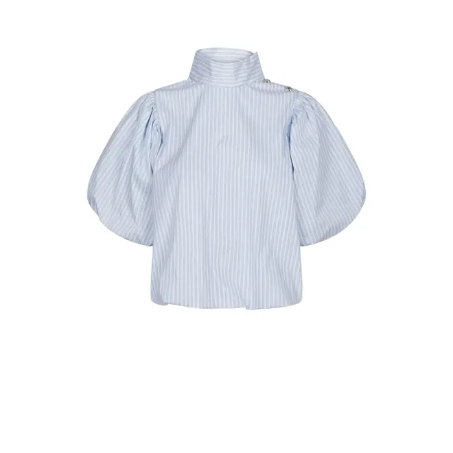 Parisa Strike Blouse - Light Blue