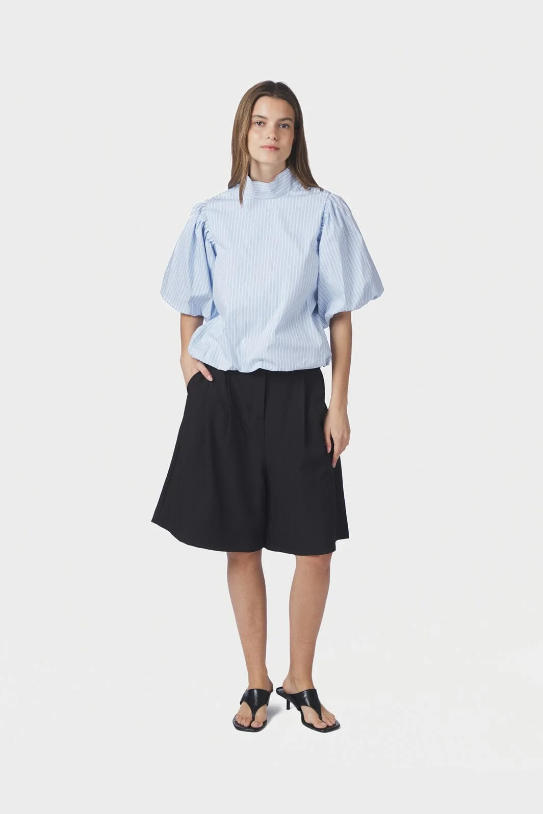 Parisa Strike Blouse - Light Blue