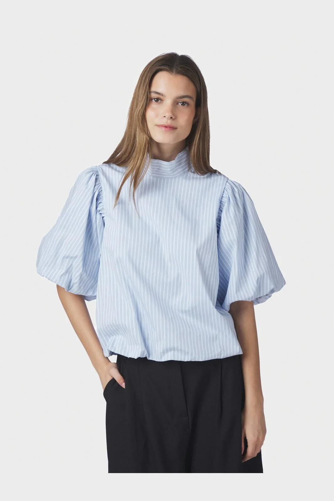 Parisa Strike Blouse - Light Blue