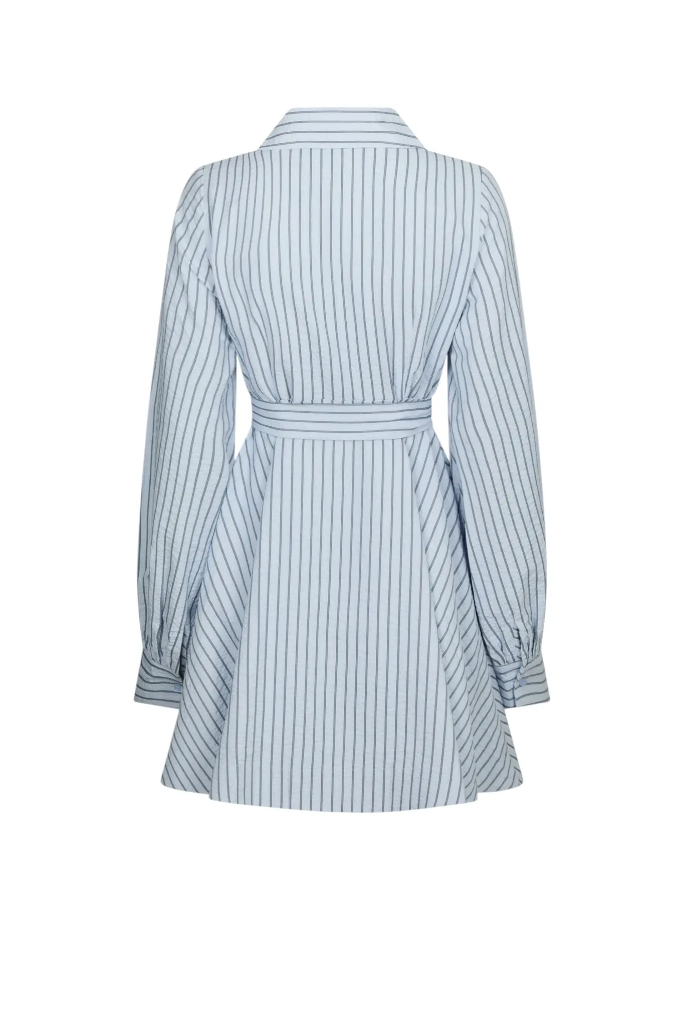 Felice Striped Crepe Dress - Light Blue