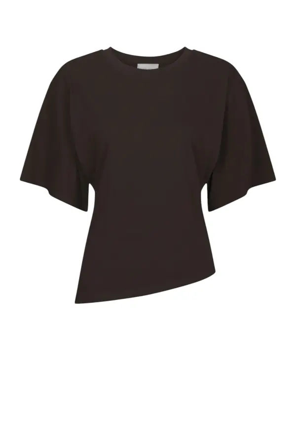 Alira Boxy Tee - Dark Brown