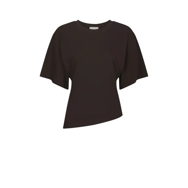 Alira Boxy Tee - Dark Brown