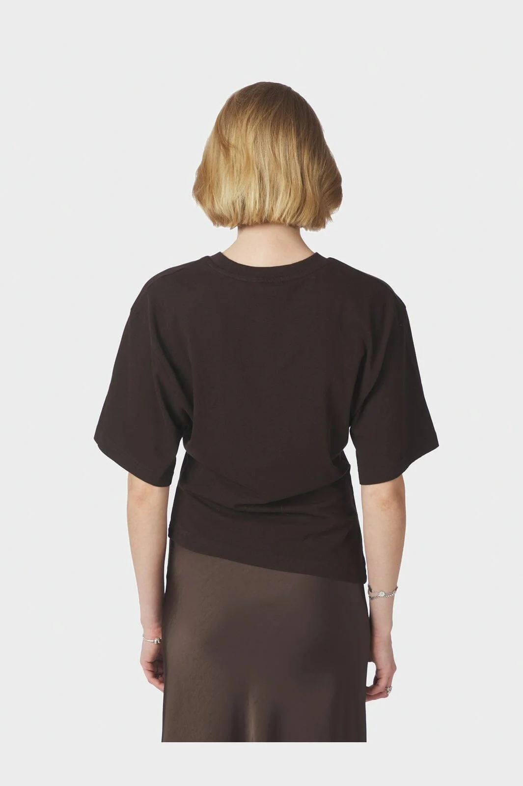 Alira Boxy Tee - Dark Brown
