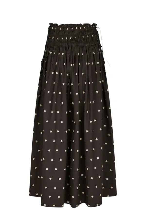Lillie Dot Skirt - Dark Brown