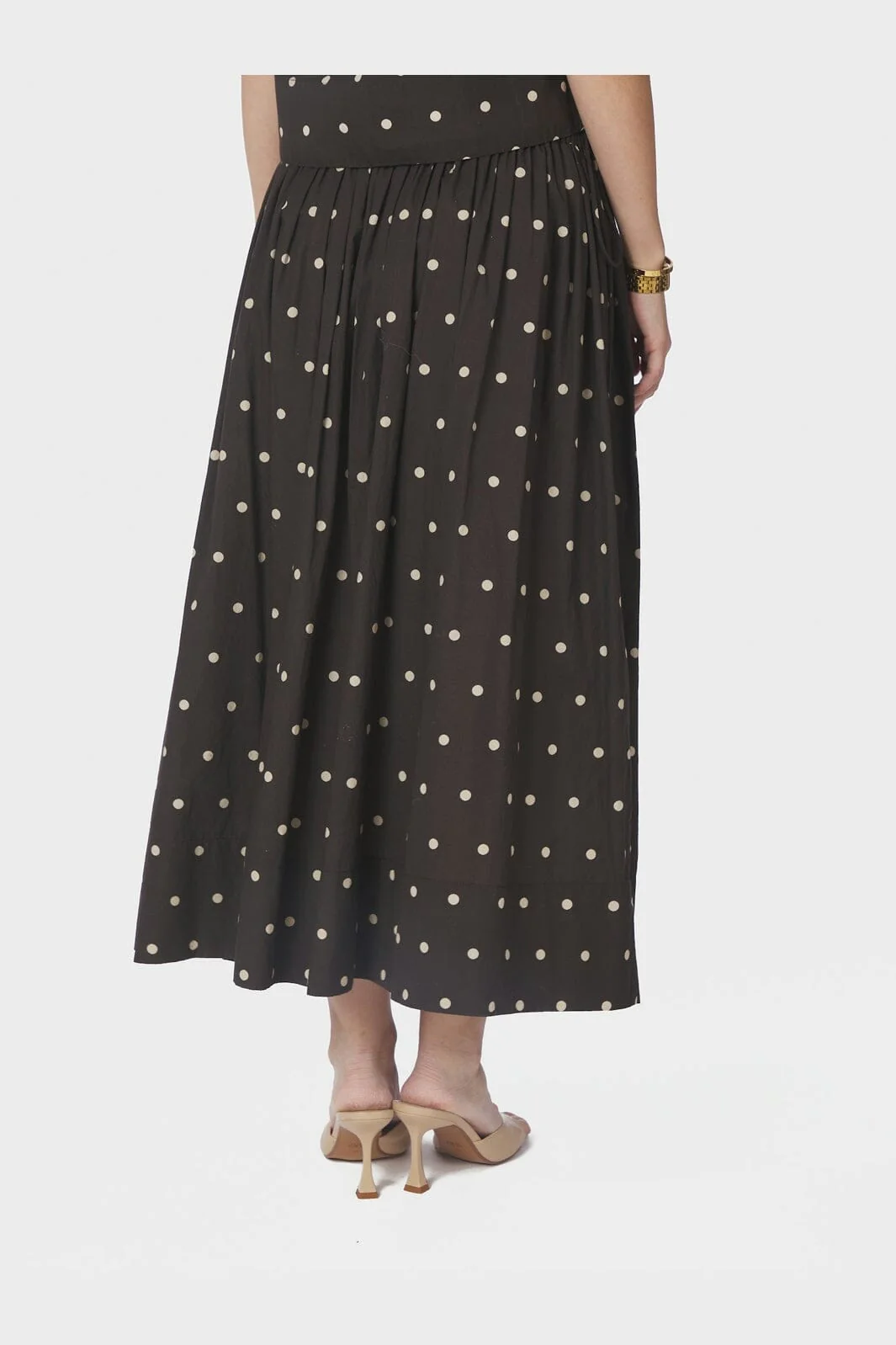 Lillie Dot Skirt - Dark Brown