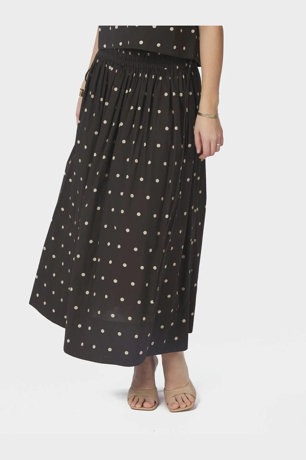Lillie Dot Skirt - Dark Brown