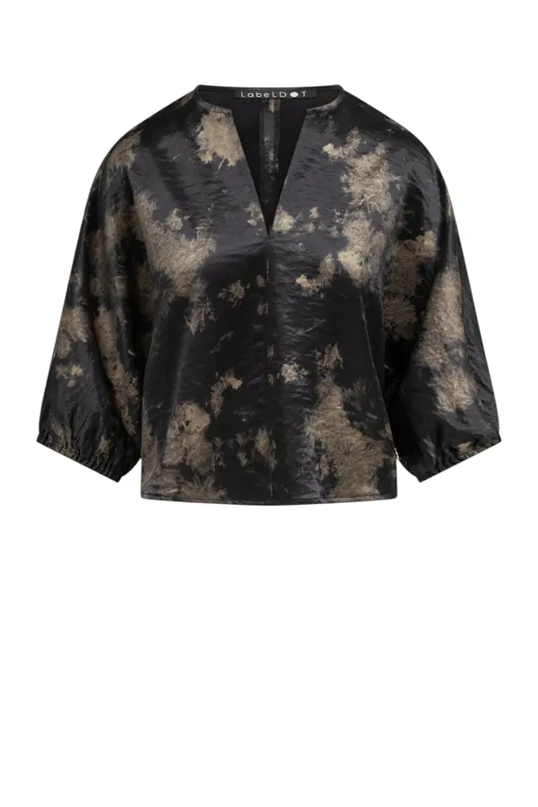 Myra Blouse - Zwart/Goud
