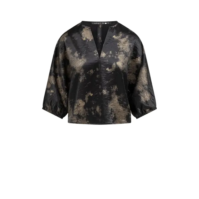 Myra Blouse - Zwart/Goud