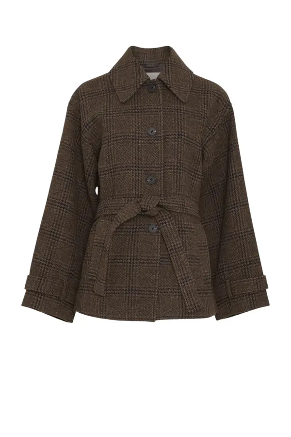 Amaranda Jacket Chk - Hot Fudge