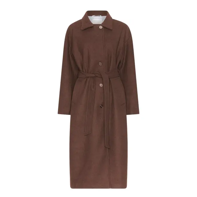 Keola Secilia Wool Coat - Hot Fudge