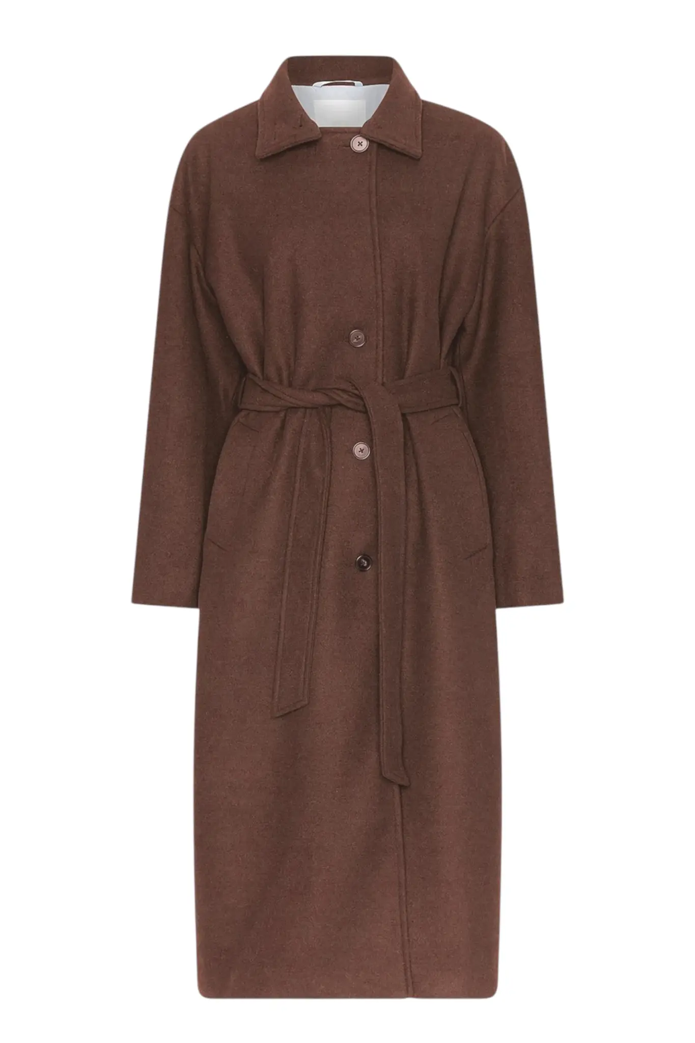 Keola Secilia Wool Coat - Hot Fudge