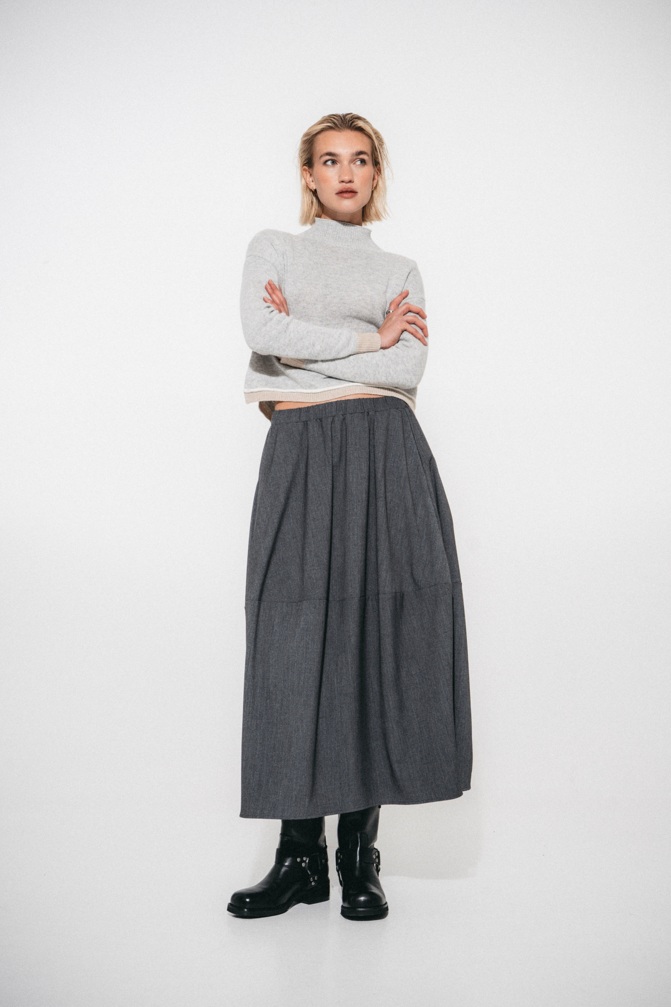 June viscose skirt - Grey