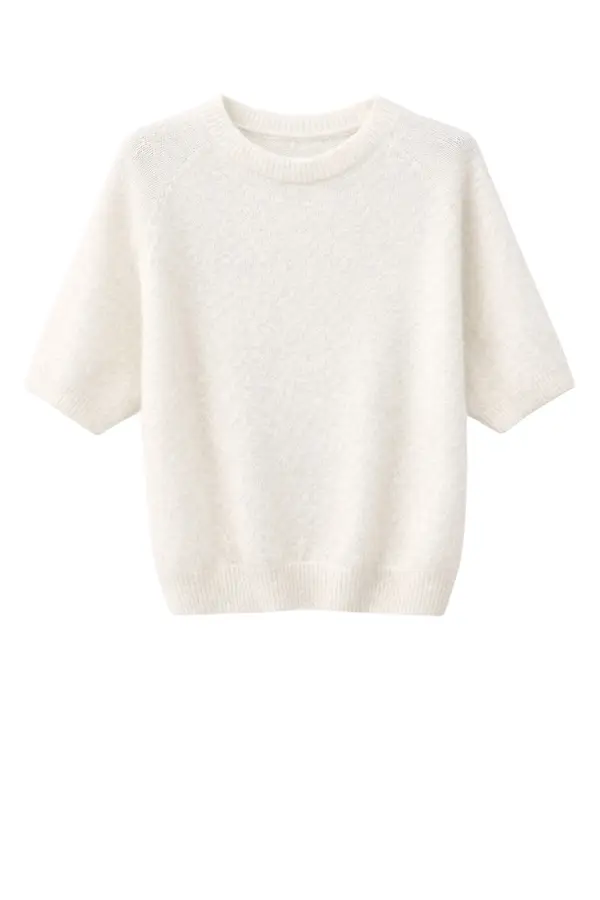 Alpaca knitted top - Ecru