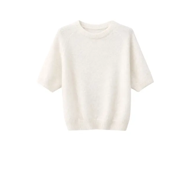 Alpaca knitted top - Ecru
