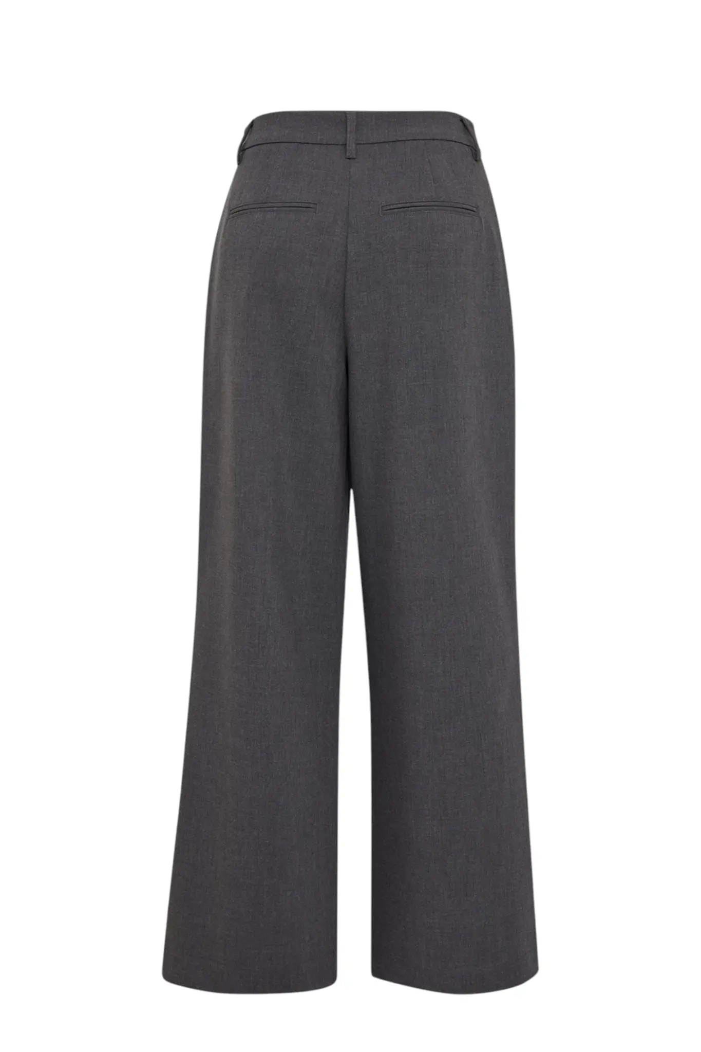 Henrike Hw Pants - Dark Grey Melange
