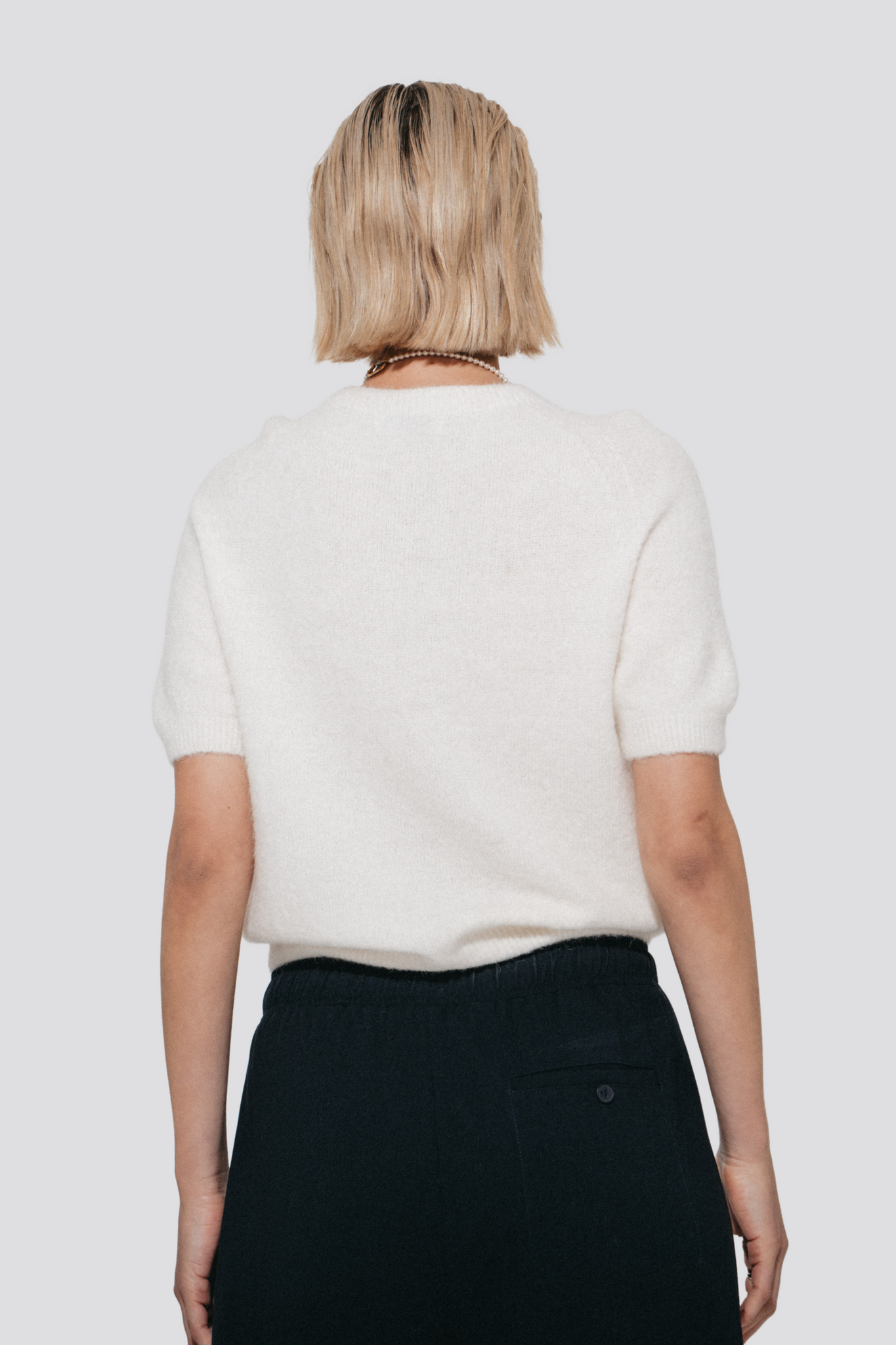 Alpaca knitted top - Ecru
