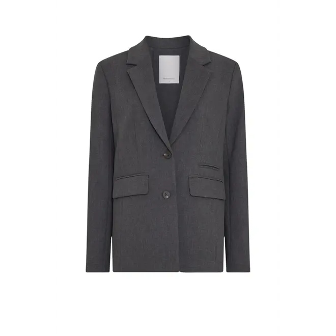 Inge Henrike Loose Blazer - Dark Grey Melange